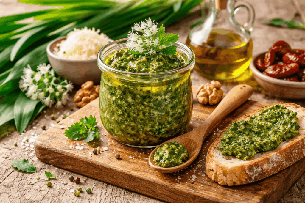 Bärlauch-Tomaten-Walnuss-Pesto